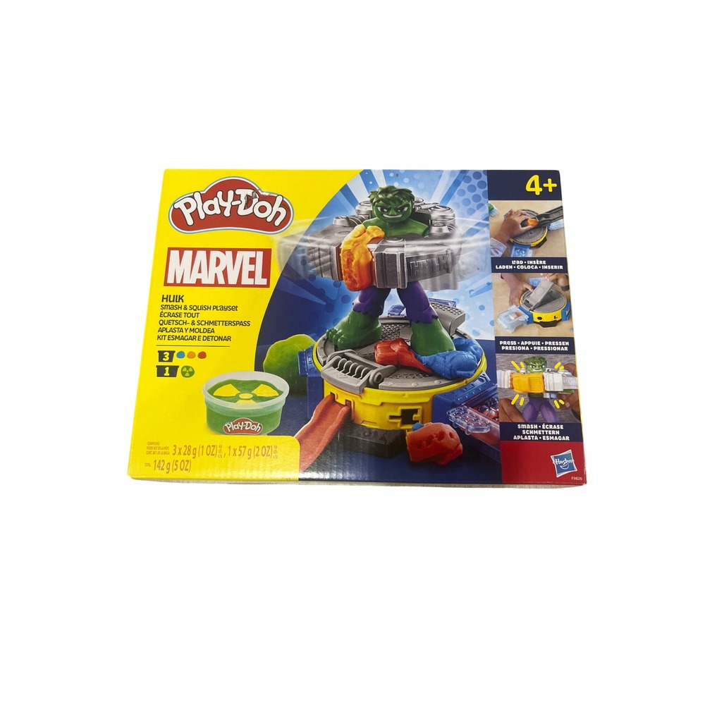 Play-Doh Marvel Hulk Smash & Squish Playset Hasbro F9826 Avengers Toy New